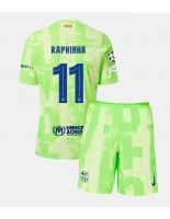 Barcelona Raphinha Belloli #11 Alternativní dres pro děti 2024-25 Krátký Rukáv (+ trenýrky)